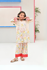 Dhaga Stitched 2 Piece Premium Cotton Lawn Kids Collection'2025-Sienna