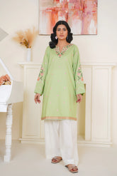 Qurb Stitched 2 Piece Summer Collection'2025-Parrot Hue