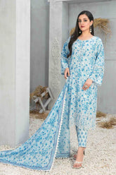 Frey by Tawakkal Unstitched 3 Printed & Emb Lawn Suit-FT-8639