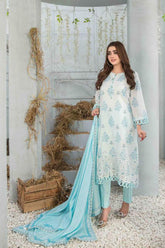 Frey by Tawakkal Unstitched 3 Printed & Emb Lawn Suit-FT-8643