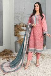 Frey by Tawakkal Unstitched 3 Printed & Emb Lawn Suit-FT-8645