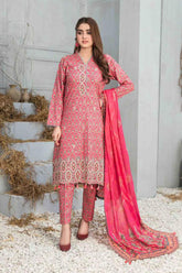 Frey by Tawakkal Unstitched 3 Printed & Emb Lawn Suit-FT-8648