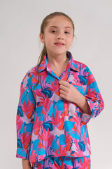 Dhaga Stitched 2 Piece Premium Cambric Kids Suit-Capri