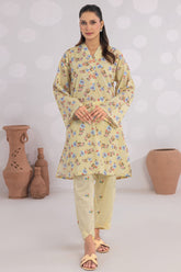 Basic Essentials By Dor Stitched Co Ords Digital Printed Cotton Collection'2025-DBEC-01-Lemon