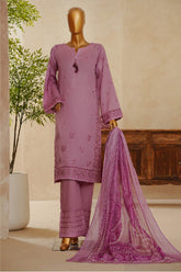 Muse By HZ Stitched 3 Piece Emb Dobby Jacquard Vol-04 Suit-DEJ-3P-025-Blush Pink