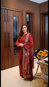 Tiraz Stitched 3 Piece Summer Suit-Liyana