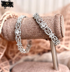Made For Her Celeste Zircon Bangles - Silver - KKB1017
