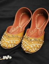 Mgs Style Khussa Collection-Dholki - Mustard