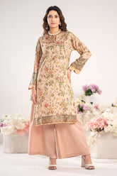 Odyssey By Dor Stitched Co Ords Printed Jacquard Chapter-01 Collection'2025-DJOC-02-Peach