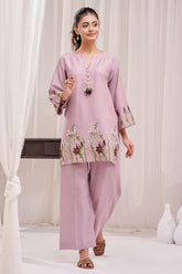 Pret Essentials By Dor Stitched Co Ords Embroidred Edit Collection'2025-DPEC-05-Lilac