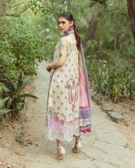 Gul Bahar By Inara Stitched 3 Piece Summer Suit-IVORY DR-02