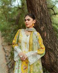 Gul Bahar By Inara Stitched 3 Piece Summer Suit-CANNA DR-07