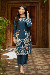Tng By MD Stitched Bahar Collection-Neel Kamal (Navy Blue)