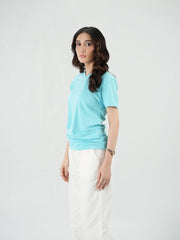 Mercato Sky Blue V Neck Shirt