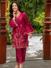 Tng By MD Stitched Bahar Collection-Mehek (Maroon)