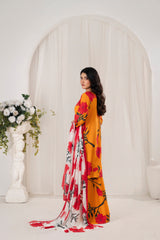 Feathers Unstitched 3 Piece Digital Printed Lawn Summer Suit-HARMIX-FT710