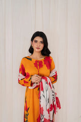 Feathers Unstitched 3 Piece Digital Printed Lawn Summer Suit-HARMIX-FT710