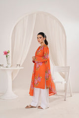 Feathers Unstitched 3 Piece Digital Printed Lawn Summer Suit-KALORIX-FT707