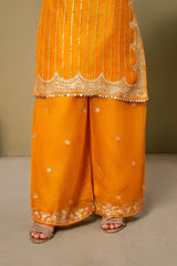 Midway Arts Stitched 3 Piece Formals Collection'2026-remium-chiffon-3-pc-gharara-dress