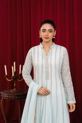 Manahils Stitched Formals Maxi-106-Ice Blue