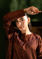 Nairah Co Ords Summer Solids Suit-Chestnut