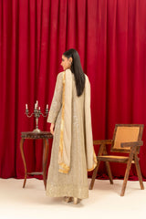 Manahils Stitched Formals K-135-Camel Brown