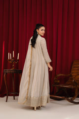 Manahils Stitched Formals Maxi-106-Tan