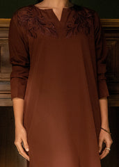 Nairah Co Ords Summer Solids Suit-Chestnut
