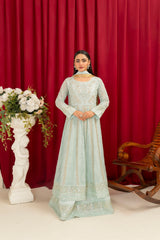 Manahils Stitched Formals B-007-Ice Blue
