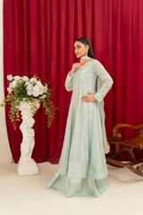 Manahils Stitched Formals B-007-Ice Blue