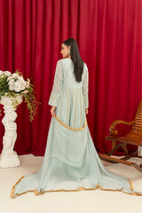 Manahils Stitched Formals B-007-Ice Blue