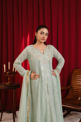 Manahils Stitched Formals K-136-Mint Green