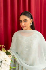 Manahils Stitched Formals B-007-Ice Blue