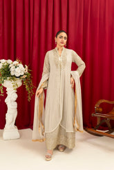Manahils Stitched Formals K-147-Tan