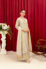 Manahils Stitched Formals K-147-Tan