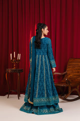 Manahils Stitched Formals B-007-Teal