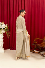 Manahils Stitched Formals K-147-Tan