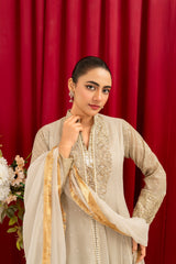 Manahils Stitched Formals K-147-Tan