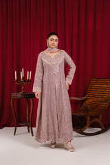 Manahils Stitched Formals K-136-Tea Rose