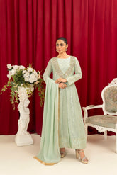 Manahils Stitched Formals K-135-Mint Green