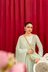 Manahils Stitched Formals K-135-Mint Green