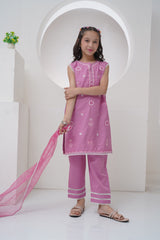Mahroo Stitched 3 Piece Formals Kids Collection'2025-GS-EMB-002