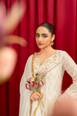 Manahils Stitched Formals K-136-Off White