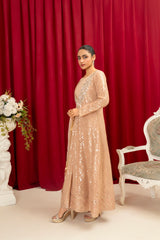Manahils Stitched Formals K-135-Peach