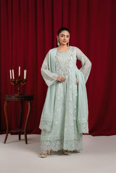 Manahils Stitched Formals K-160-Mint Green
