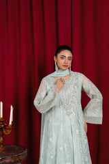 Manahils Stitched Formals K-160-Mint Green