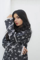Black And White By Tehzeeb Threads Blooming Black 2-Piece Printed Cotton