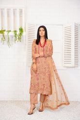 Threads & Weaves 3 Pc Embroidered Lawn Suit-L23107