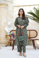 Arha Eman Stitched Winter Suit-Botanica – 2 Piece Coord