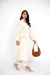 Arha Eman Stitched Winter Suit-Pearl Dust – 2 piece Coord Ready to Wear